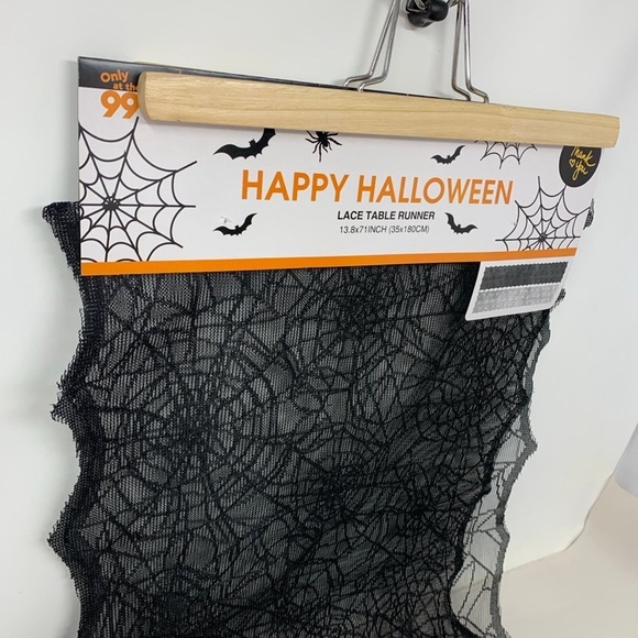 🕷️ web Halloween Black Spider Web Lace Table Runner new 🕷️ - Picture 5 of 12